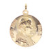 Estate 9KT Yellow Gold Round Pope John Paul II Vatican 1" Necklace Pendant 3.6g