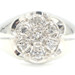 Men's 0.50 Ctw Round Diamond 14KT White Gold Flower Cluster Statement Ring by TW