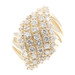 2.60 ctw Round Diamond Estate 14KT Yellow Gold Waterfall Cluster Heavy Ring 11g