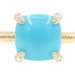 David Yurman 5.0 Ct Cushion Turquoise & Diamond 18KT Yellow Gold Chatelaine Ring