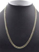 High Shine 10KT Yellow Gold 5.1mm Wide Curb Link Necklace 22" - 7.77 Grams