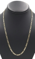 High Shine 14KT Yellow Gold 3.9mm Classic Figaro Chain Necklace 20.5" - 11.95g