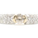 1.25 ctw Round Diamond Gold Pave Two Tone Half Bezel 14KT Gold Engagement Ring