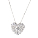 1.00 ctw Round Lab Created Diamond Heart Cluster Pendant on 14KT Gold Necklace