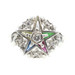 Women's Masonic Ring 10KT Order Of The Eastern Star 0.20 ctw Round Diamond Ring