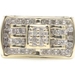 Men's 0.40 ctw Round Diamond Rectangle Cluster 10KT Yellow Gold Signet Ring 5.3g
