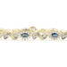 3.85 ctw Marquise Cut Sapphire & 0.20 ctw Diamond 10KT Gold 7" Tennis Bracelet