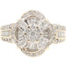 0.83 Ctw Round, Marquise & Baguette Diamond 10KT Gold Quatrefoil Cluster Ring 5g