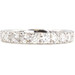 0.95 ctw Round Cut Lab Grown Diamond 14KT White Gold 3.1mm Anniversary Ring 3.9g