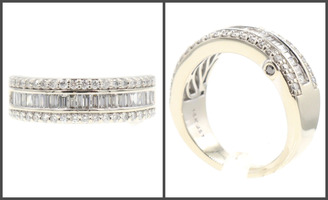Marilyn Monroe Collection 3/4 TW Baguette & Round Diamond 14KT Gold Ring by JST