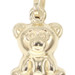 Italy 14KT Yellow Gold 3D Puffed Teddy Bear Necklace Pendant / Charm 0.8" - 1.3g
