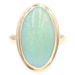 Natural Solitaire 1.50 Ct Oval Cabochon Opal 14KT Yellow Gold Gemstone Ring 5.7g