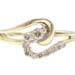 Women's Freeform 0.27 Ctw Round Diamond 10KT Yellow Gold Knot Ring by KPJ - 3.8g