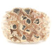 Men's Classic 10KT Yellow Gold Retro Style 15.7mm Wide Nugget Ring Size 12 1/4
