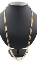 Heavy High Shine 10KT Yellow Gold 8mm Solid Curb Link Necklace 30" 100.36 Grams