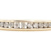 Channel-Set 0.21 Ctw Round Diamond 3mm Thin 14KT Yellow Gold Wedding Band Ring