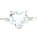 Pale 0.57 Ct Heart Cut Aquamarine & Diamond Accents 10KT Gold Engagement Ring