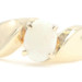 Women's 0.42 Ct Cabochon Natural Opal 14KT Yellow Gold Freeform Bypass Ring 5.1g