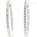 1.50 ctw Round Cut Lab Grown Diamond Inside Out 10KT White Gold Hoop Earrings