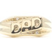 Men's 14KT Yellow Gold Classic "DAD" Signet Ring 7.6mm with Diamond Accent 2.3g