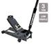 PITTSBURGH 3 Ton Floor Jack with RAPID PUMP, Slate Gray