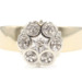 Women's 0.06 Ctw Single-Cut Diamond 10KT Two-Tone Gold Flower Cluster Ring 3.08g