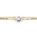 Solitaire 2.50 Ct Round CZ 14KT Yellow Gold Hinged Bangle Bracelet 7" - 11.11g