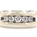 Men's 5-Stone 0.60 Ctw Round Diamond 10KT Two-Tone Gold Channel Band Ring 5.8g