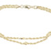 Two Strand Ball and Bar Station 2.2mm Rope 10KT Yellow Gold 7.5" Bracelet 2.6g