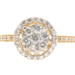 0.65 ctw Round Natural Diamond Halo Cluster 14KT Yellow Gold Women's Ring 2.3g
