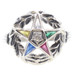 Women's Masonic Ring 10KT Order Of The Eastern Star 0.03 ctw Round Diamond Ring