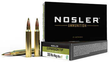 Nosler Expansion Tip Hyper Velocity Centerfire Ammunition, 300 Win Mag