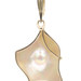 Women's Estate 14KT Yellow Gold Large White Blister Pearl Necklace Pendant 6.7g