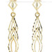 Women's Estate 14KT Yellow Gold 1.4" Diamond Cut Filigree Dangle Earrings - 1.5g