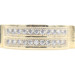 Men's 14KT Yellow Gold 2-Row Round CZ Milgrain Wedding Band Ring Size 13.5 by NG
