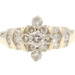 Women's Marquise Cluster 1.00 Ctw Round Diamond 14KT Yellow Gold Ring JWBR 5.3g