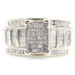1.15 ctw Princess Round & Baguette 10KT White Gold Channel Set Engagement Ring