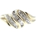 Estate 0.12 Ctw Round Single Cut Diamond 10KT Yellow Gold Swirl Ring WM 3.27g