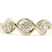 Women's 3-Stone 0.13 Ctw Round Diamond 10KT Yellow Gold Twisted Band Ring 2.0g