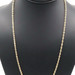 Classic 10KT Yellow Gold 3mm Wide High Shine Rope Chain Necklace 22" - 3.86g  