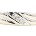 Men's 3-Stone 0.09 Ctw Round Diamond 10KT White Gold Diagonal Channel Ring 3.65g