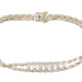 Estate 18KT Two Tone Fancy Two Strand 0.48 ctw Round Diamond 8" Fancy Bracelet