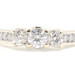 1.60 ctw Round Diamond Past Present Future 14KT White Gold Engagement Ring 6.1g