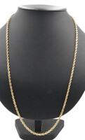 Classic High Shine 10KT Yellow Gold 3.6mm Wide Rope Chain Necklace 28" - 29.44g