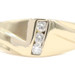 Men's Diagonal 3-Stone 0.21 Ctw Round Diamond 14KT Yellow Gold Wedding Band Ring