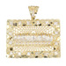 Diamond-Cut 10KT Two-Tone Gold & CZ Nugget-Style Last Supper Pendant 2.1" - 15g