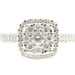 0.90 ctw Round Diamond Double Square Halo 14KT White Gold Engagement Ring 3.5g