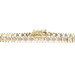 Estate 18K Yellow Gold 5.80 ctw Round Cut Cubic Zirconia CZ 7.5" Tennis Bracelet