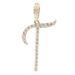 The Ice Champs 0.54 ctw Cursive Alphabet T Round Diamond 10K Yellow Gold Pendant
