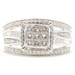 1.50 ctw Princess, Round, & Baguette Cut Diamond 10KT White Gold Engagement Ring